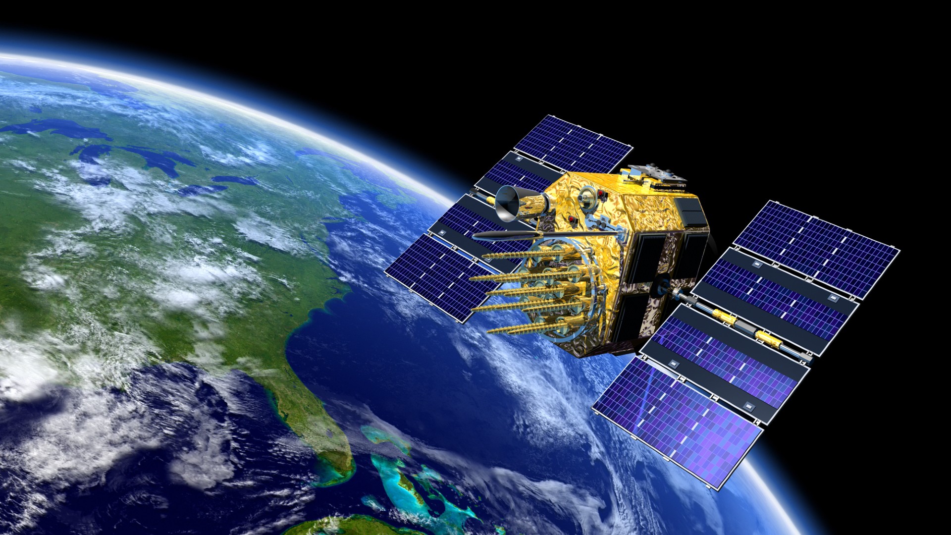satelit yang mengorbit di atas Bumi