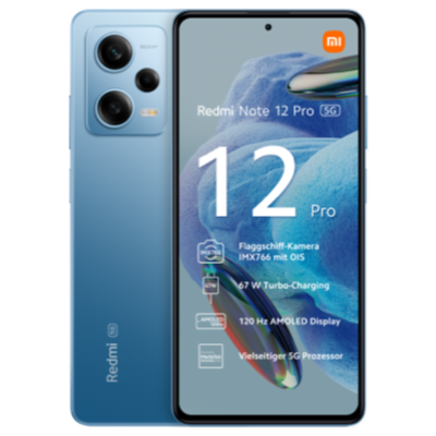 Redmi Note 12 Pro 5G Blau Frontansicht 1