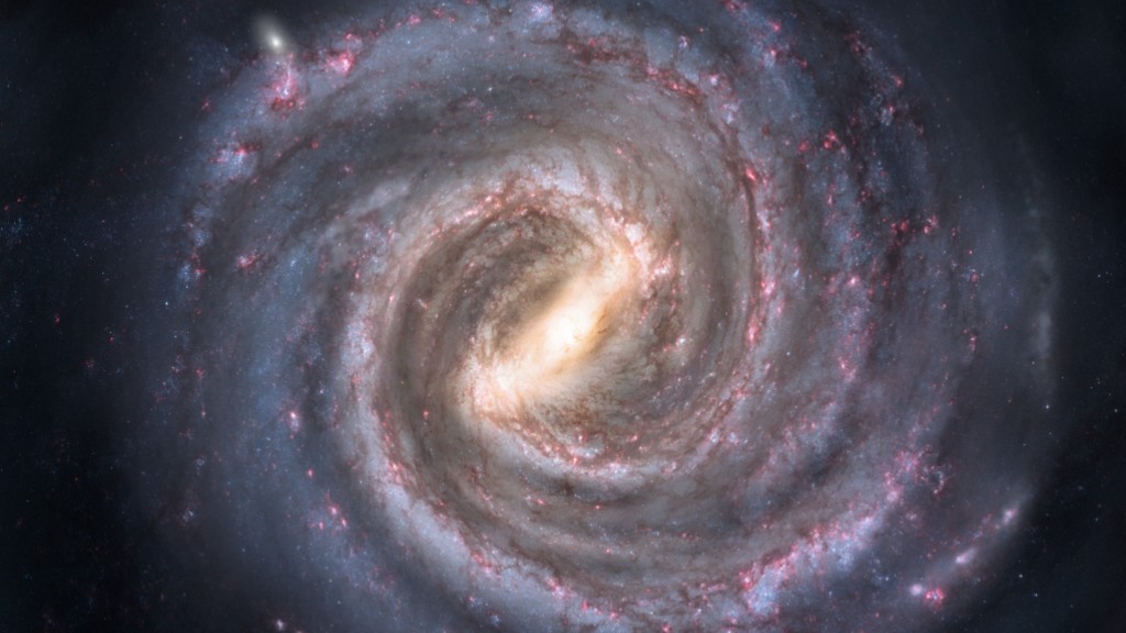 galaksi spiral putih di luar angkasa