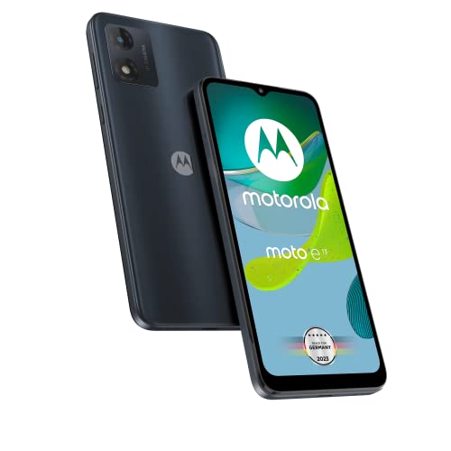 Motorola Moto e13 – Smartphone (layar HD+, 13 MP, 2/64 GB, 5000 mAh, Android 13), warna hitam