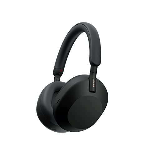 Headphone Nirkabel Sony WH-1000XM5 dengan Peredam Kebisingan, Masa Pakai Baterai 30 jam, Dioptimalkan untuk Alexa dan Asisten Google, dengan Mikrofon Bawaan untuk Panggilan Telepon, Hitam