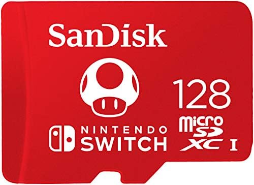Kartu Memori microSDXC SanDisk 128GB untuk Nintendo Switch, hingga 100MB/dtk UHS-I Kelas 10 U3